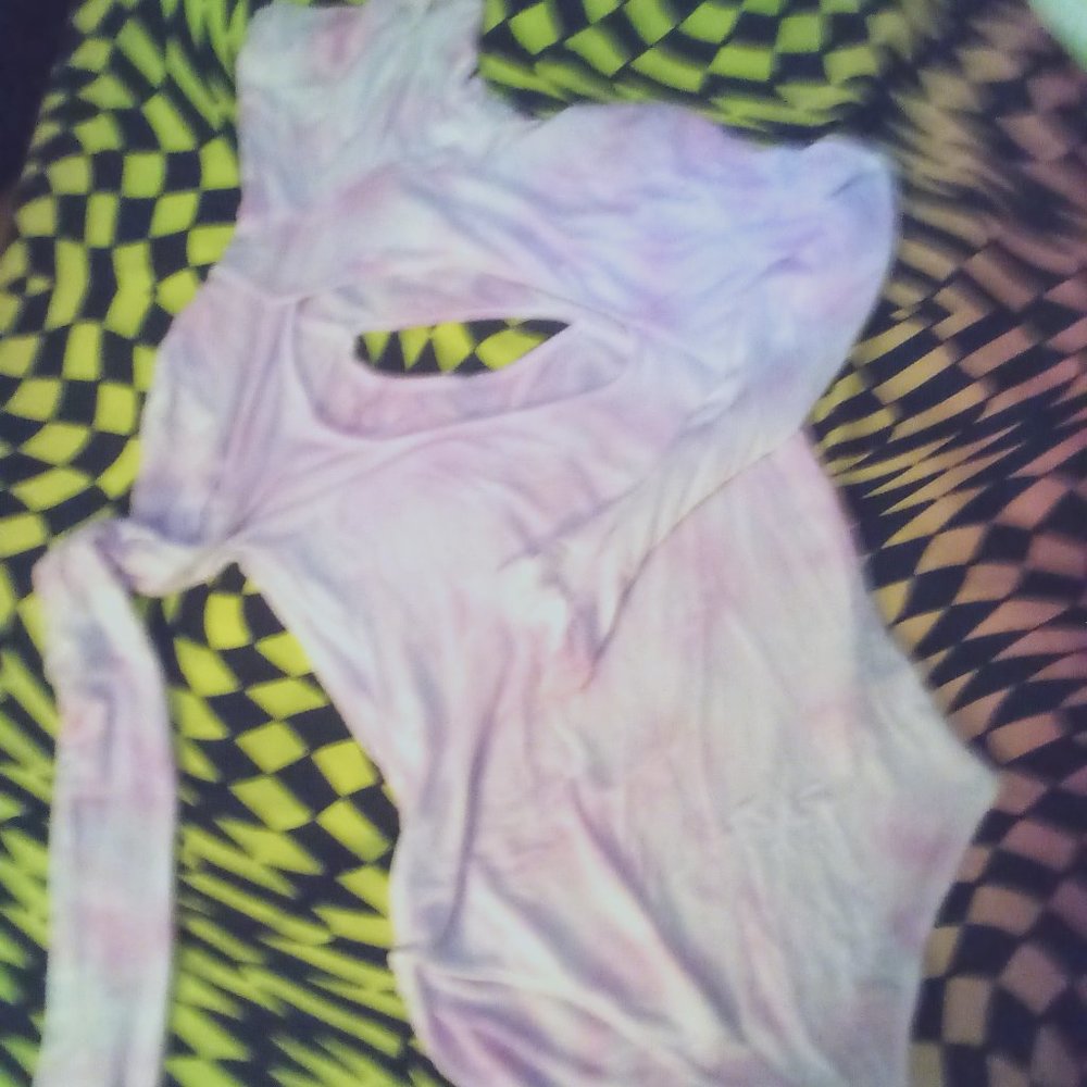 Kendall and Kylie Pink Tie Dye One Piece Turtleneck